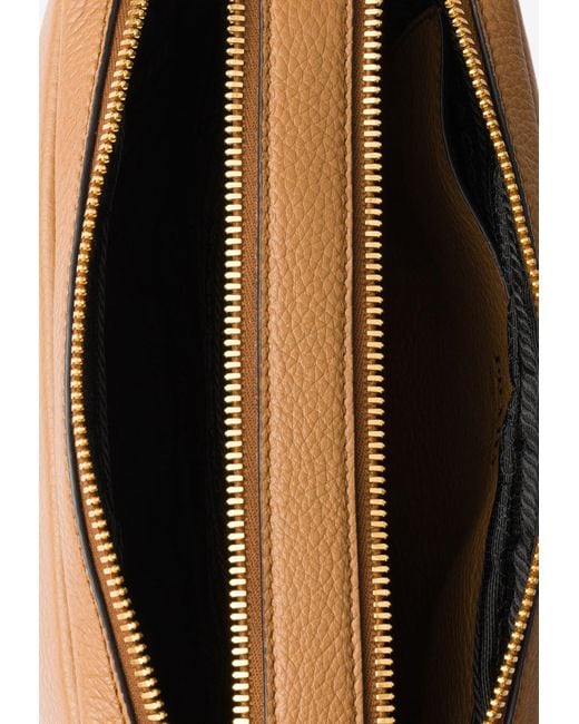 Prada Brown Small Leather Crossbody Bag