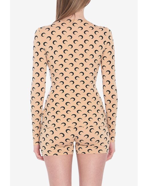 MARINE SERRE Multicolor Moon Jersey Top