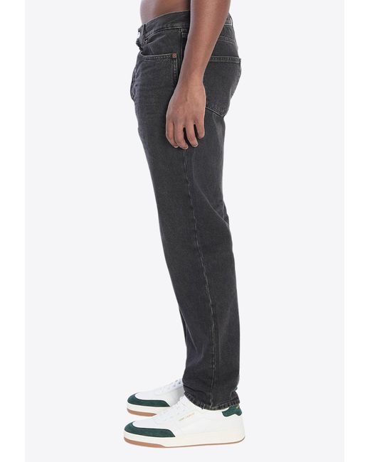 Saint Laurent Black Mick Faded Denim Pants for men