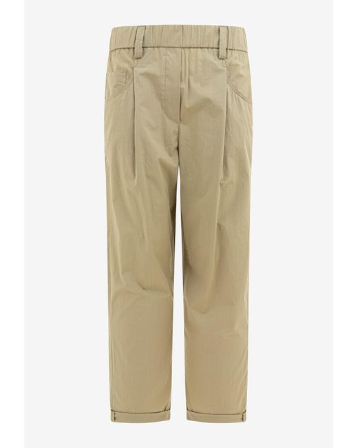 Brunello Cucinelli Natural Poplin Chino Pants