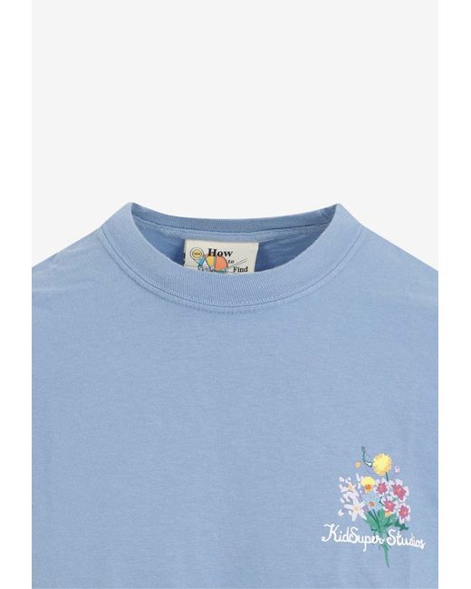 Kidsuper Blue Growing Ideas Crewneck T-Shirt for men