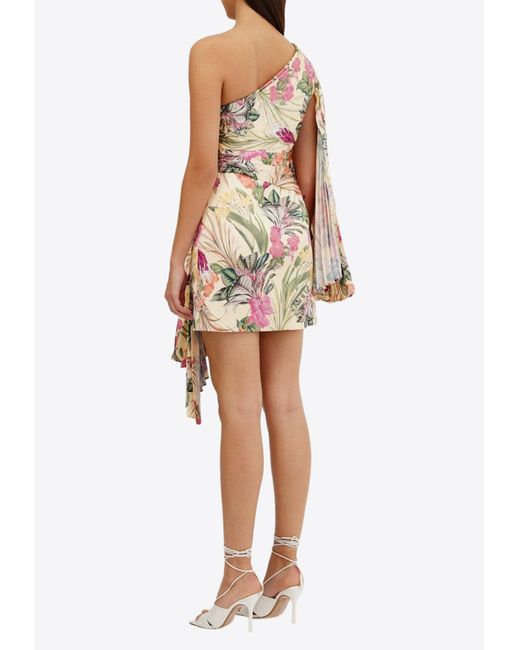 Significant Other Multicolor Pixi One-Shoulder Floral Mini Dress