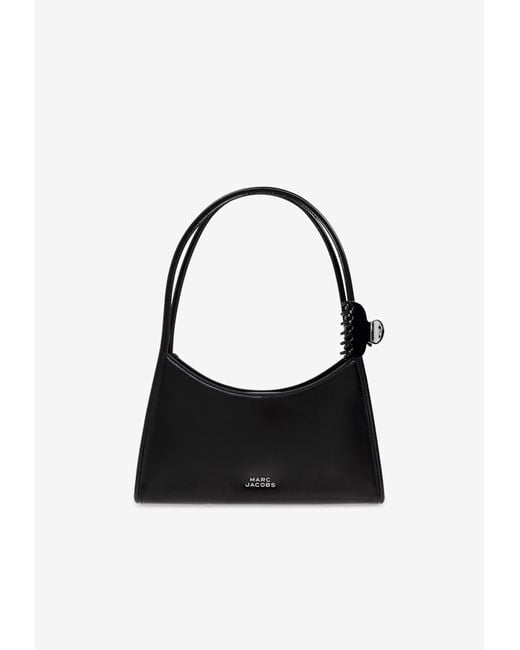 Marc Jacobs Black Glam Claw Clip Leather Shoulder Bag