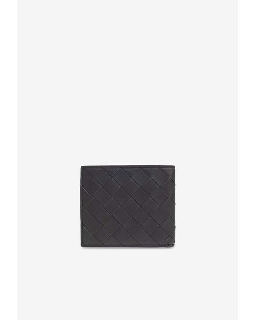 Bottega Veneta White Intrecciato Leather Bi-Fold Wallet for men