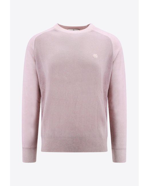 Etro Pink Logo Sweater for men
