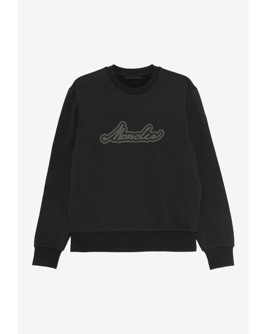 Moncler Black Logo Patch Sweatshirt for men