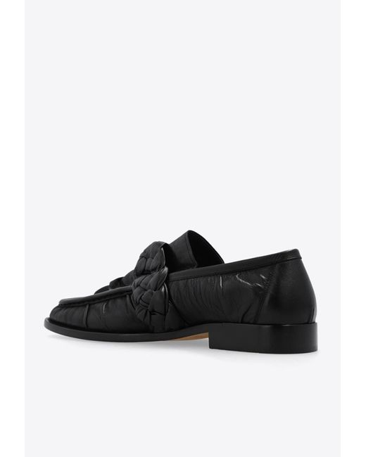 Bottega Veneta Black Astaire Leather Loafers for men