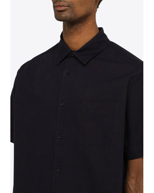 A.P.C. Black Ross Short-Sleeved Shirt for men