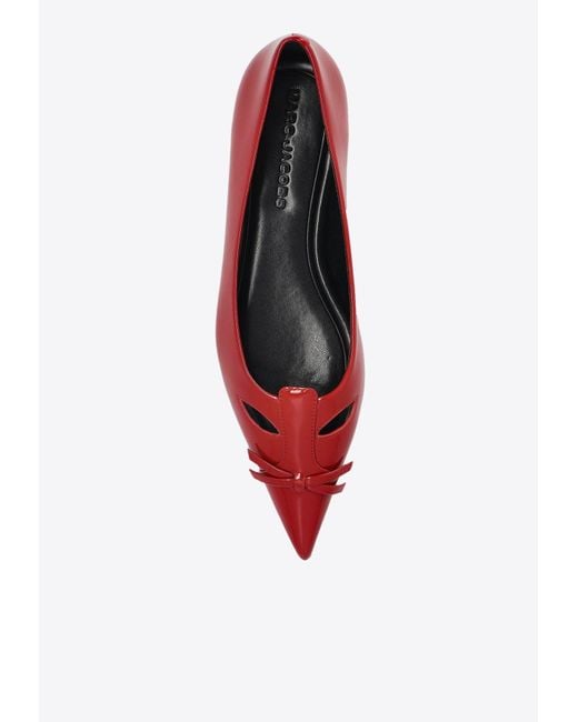 Marc Jacobs Red The Kat Pointed-Toe Ballet Flats