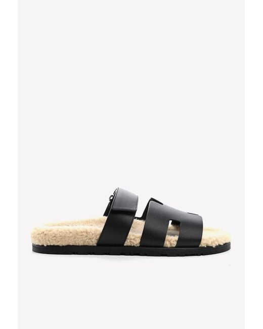hermès chypre leather mules