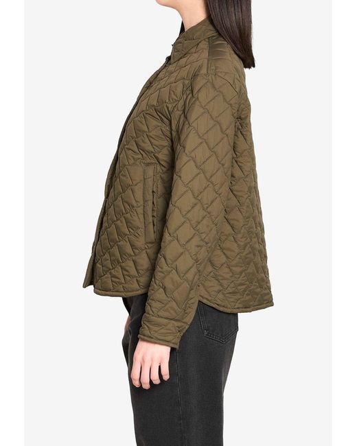 Herno Brown Quilted Buttoned Jacket