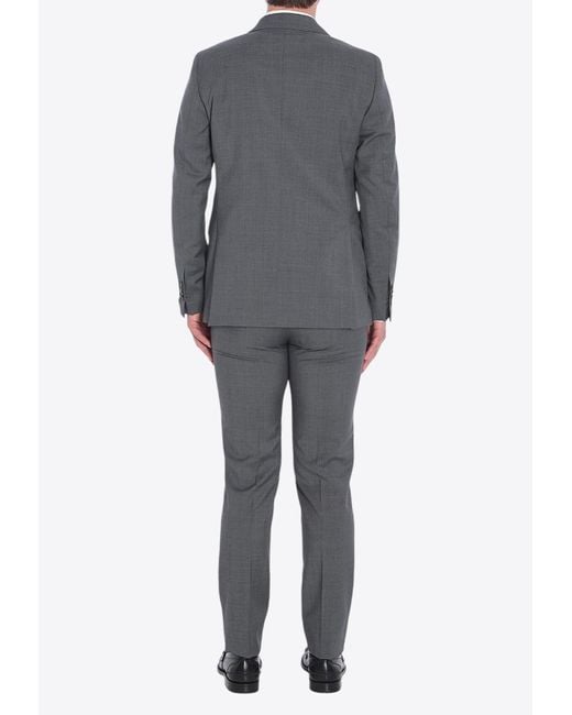 Tagliatore Gray Wool Single-Breasted Suit for men