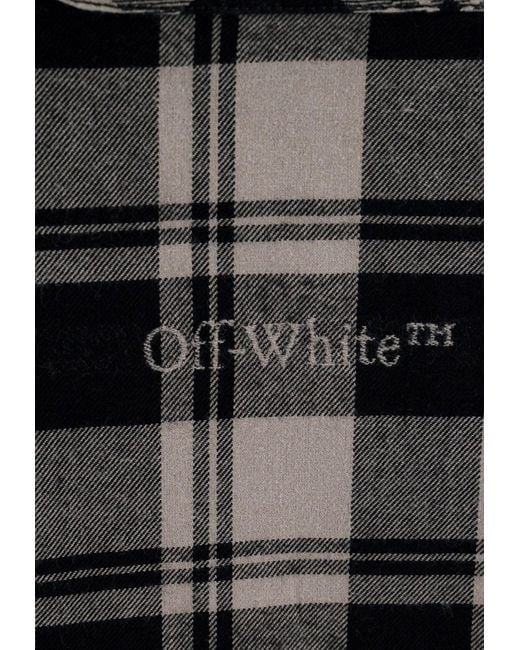 Off-White c/o Virgil Abloh Black Plaid Check Long-Sleeved Shirt for men