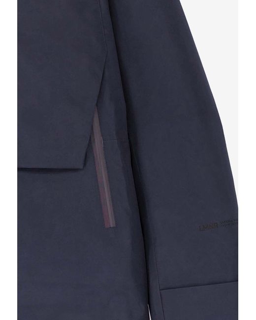 Herno Blue Removable Hood Zip-Up Jacket for men