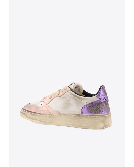 Autry White Medalist Leather Sneakers