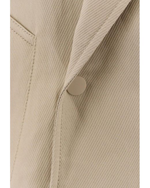 Burberry Natural Double-Breasted Trench Jacket