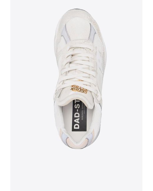 Golden Goose Deluxe Brand White Dad-Star Leather Low-Top Sneakers