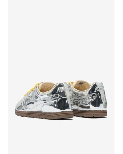 Autry Blue Windspin Metallic Sneakers