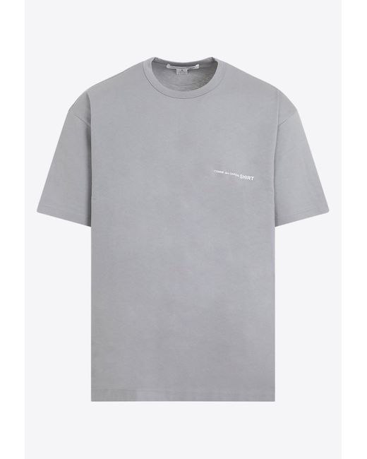 Comme des Garçons Gray Logo-Printed Crewneck T-Shirt for men