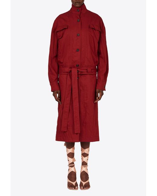 Ferragamo Red Duster Convertible Coat