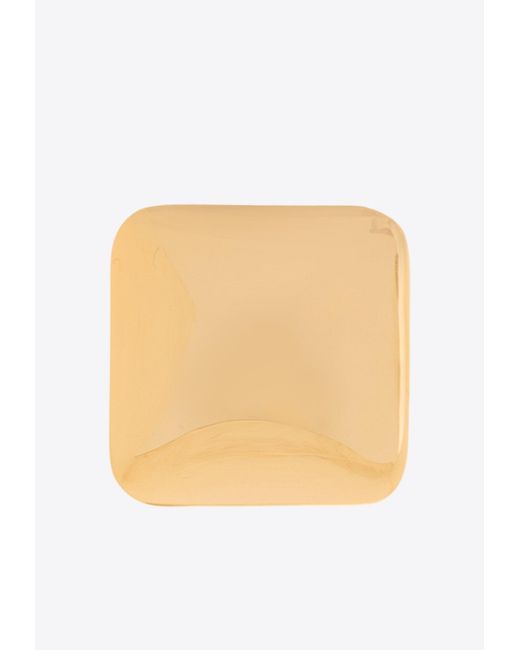 Jacquemus Natural Square-Round Earrings