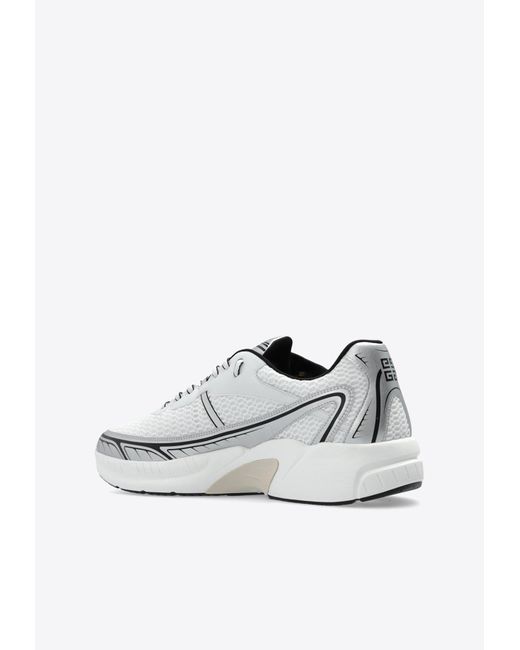 Givenchy White Nfnty-52 Leather And Mesh Sneakers for men
