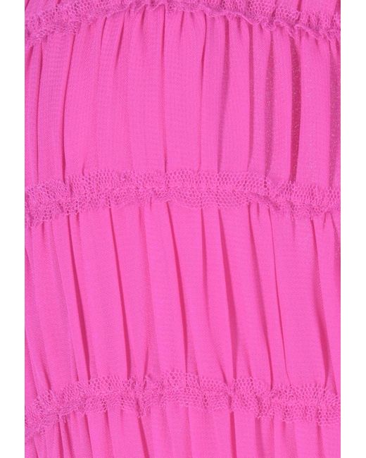 Aje. Pink Rosewood Ruched Maxi Dress