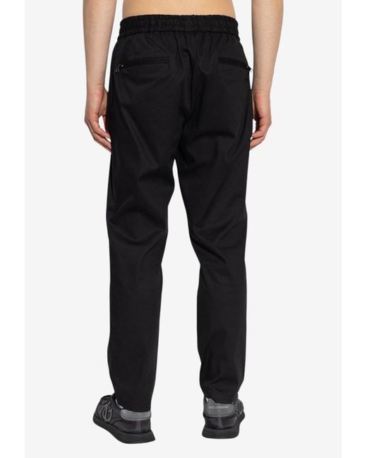 Dolce & Gabbana Black Elasticated Cargo Pants for men
