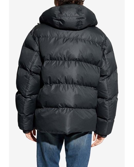 Dolce & Gabbana Black Logo Plaque Down Jacket for men