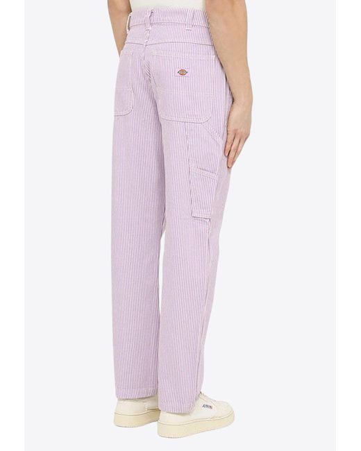 Dickies Pink Garyville Striped Pants for men