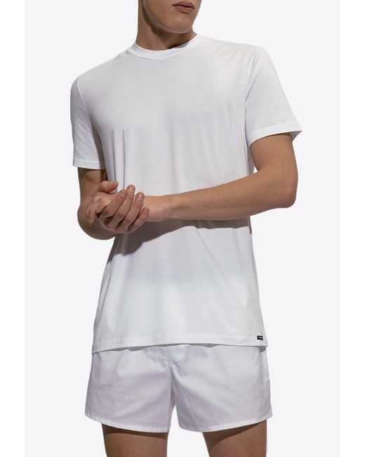 Tom Ford White Basic Crewneck T-Shirt for men