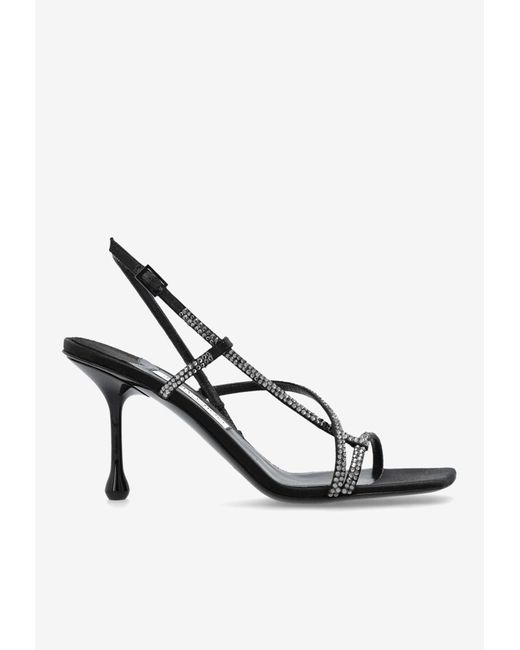 Jimmy Choo White Etana 80 Crystal Embellished Sandals