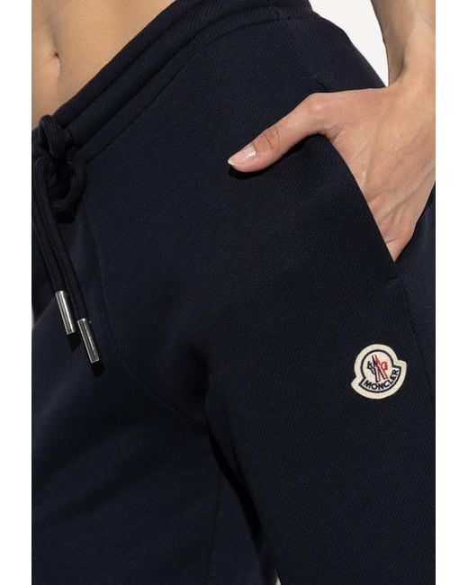 Moncler Blue Logo Patch Track Pants