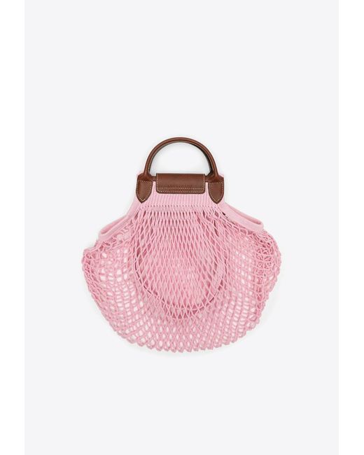 Longchamp Large La Pliage Filet Crossbody Bag in Pink Lyst