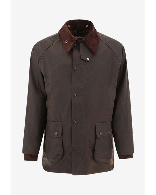 Barbour Gray Bedale Buttoned Jacket for men