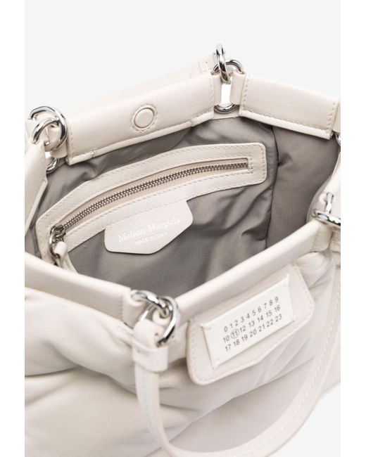Maison Margiela White Glam Slam Logo Tote Bag