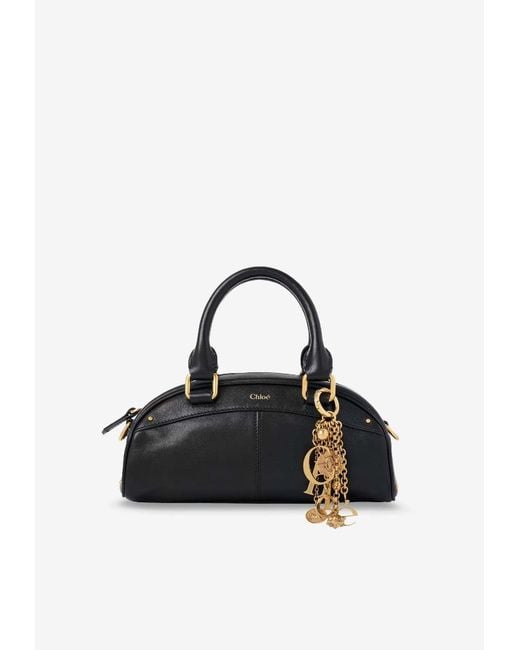 Chloé Black Small Bowling Leather Crossbody Bag