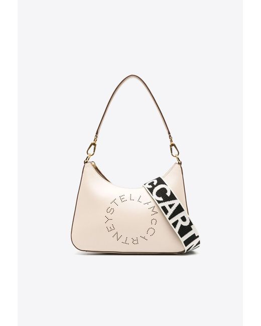 Stella McCartney White Small Logo Shoulder Bag
