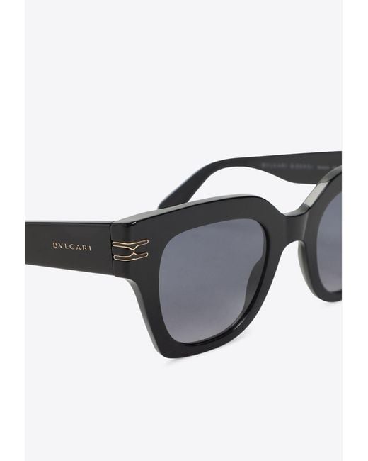 BVLGARI Black B.Zero1 Rectangular Sunglasses