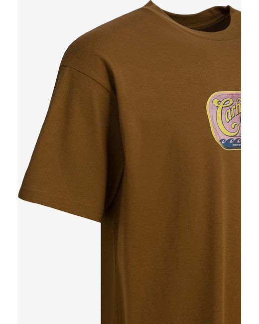 Carhartt Brown Sardinas Printed T-Shirt for men