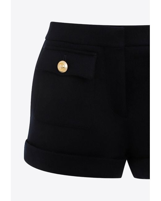 Tom Ford Black Virgin Wool Mini Shorts