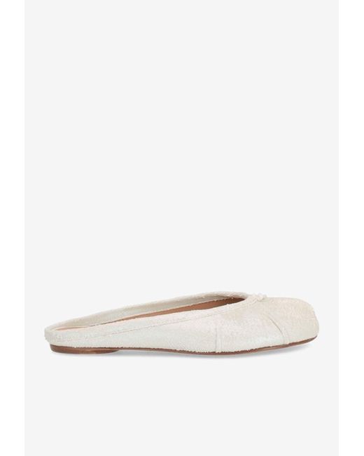 Maison Margiela Natural Tabi Leather Flat Mules