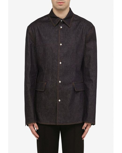 Prada Black Denim Shirt Jacket for men