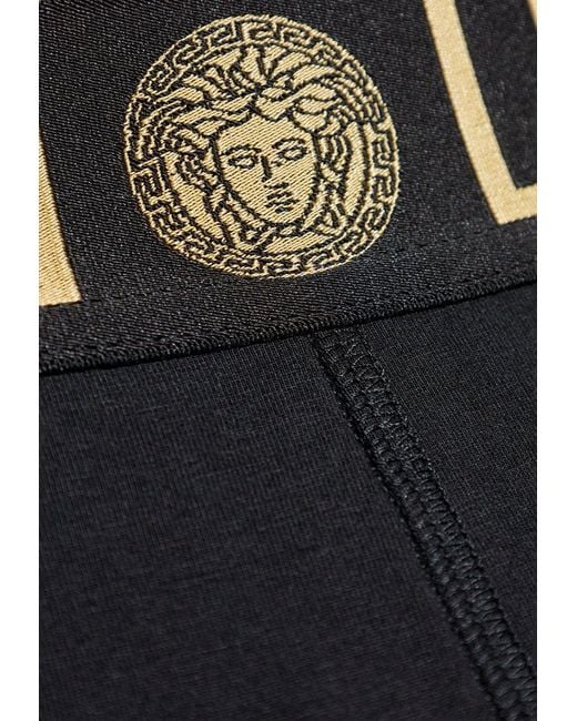 Versace Black Greca Border Trunks for men
