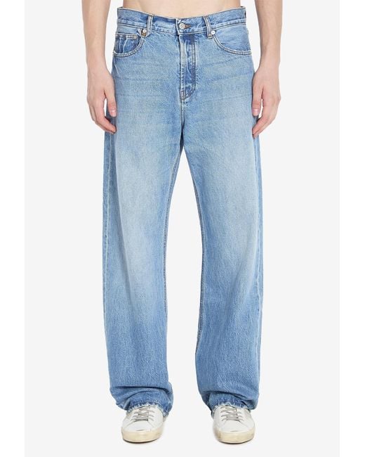 Jacquemus Blue De-Nimes Faded Straight Jeans for men