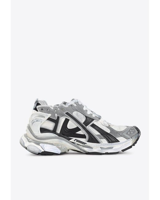 Balenciaga White Runner Low-Top Sneakers
