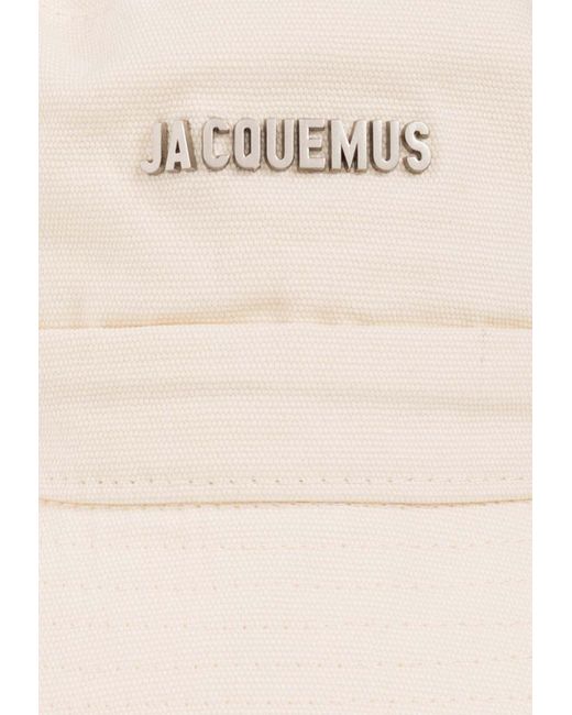 Jacquemus Natural Gadjo Logo Plaque Bucket Hat