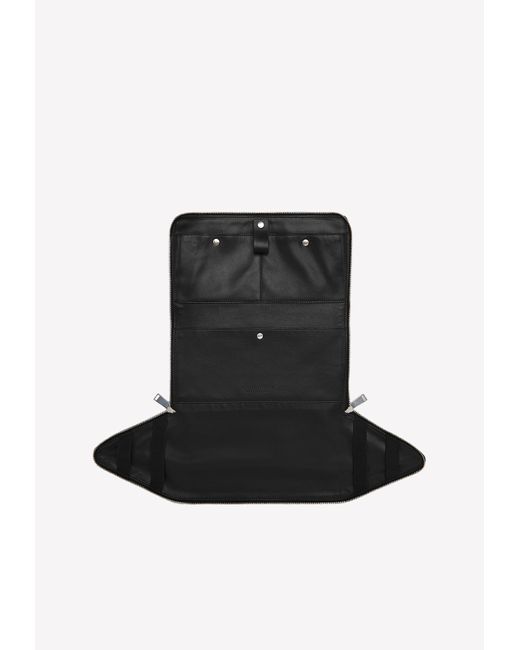 Bottega Leather Intarsio Embossed Triangular Toiletry Case In