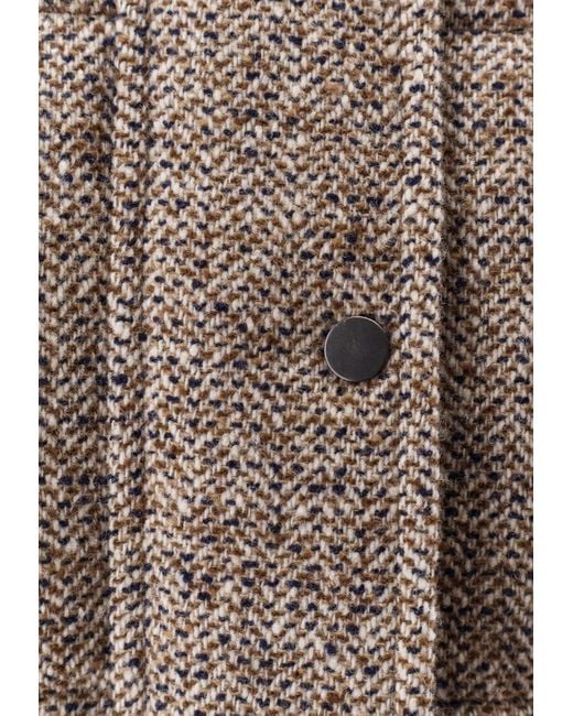 Brunello Cucinelli Gray Reversible Wool And Silk Puffer Jacket