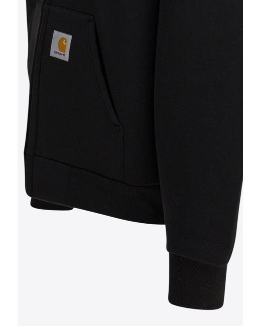 Carhartt Black Car-Lux Zip-Up Hooded Sweatshirt for men